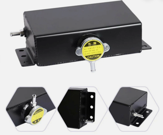  Radiator Coolant Overflow Tank Black  aluminium